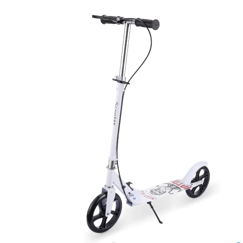 Portable Scooter Adult Scooter Foldable All-Iron Handbrake Scooter