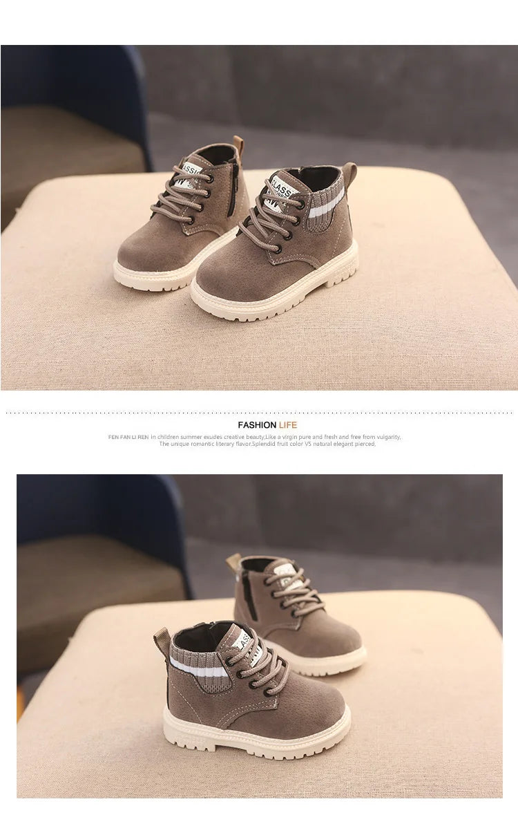 Kids Winter Boots Cotton Fabric Spring Autumn Children Shoes Baby Toddler Boys Girls Boots