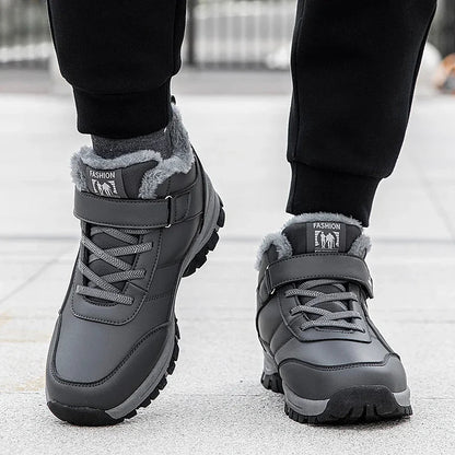 Mens Waterproof Winter Snow Boots – Warm Durable Outdoor Shoes