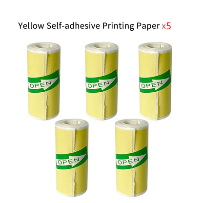 Mini Portable Printer Thermal Paper HD 57*25mm Universal Self-adhesive Roll Paper Label Sticker For Phone Printing Picture Photo