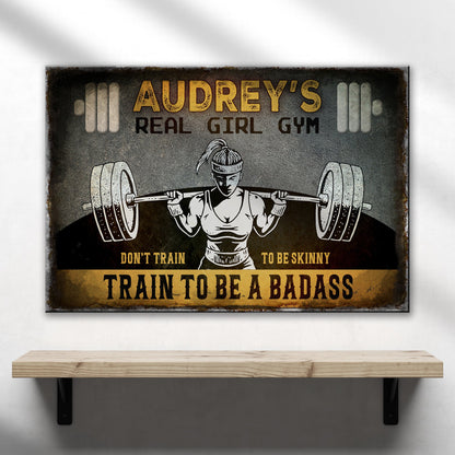 Real Girl Gym Sign