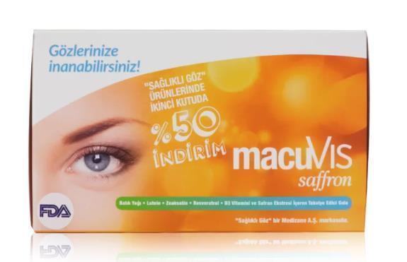 Macuvis Eye Health Supplement - Omega 3, Lutein, Zeaxanthin - 2 x 30 Capsules