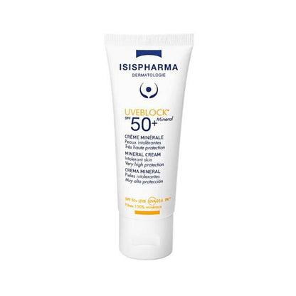 Isis Pharma Uveblock Mineral Sunscreen SPF50+ - High Protection, 100% Mineral Filters, Lightweight