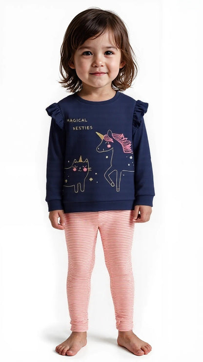 Carters Baby Girls 2-Pc. Fleece Sweatshirt and Leggings Set