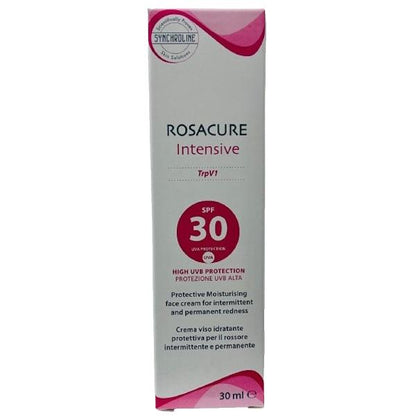 Synchroline Rosacure Intensive Cream SPF30 - Gentle Sunscreen for Rosacea-Prone Skin, SPF30 Protection, 1.01 fl oz