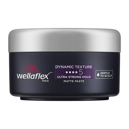 Wella Wellaflex Men Dynamic Texture Mat Paste - Ultra Strong Hold Hair Wax | 75 ml