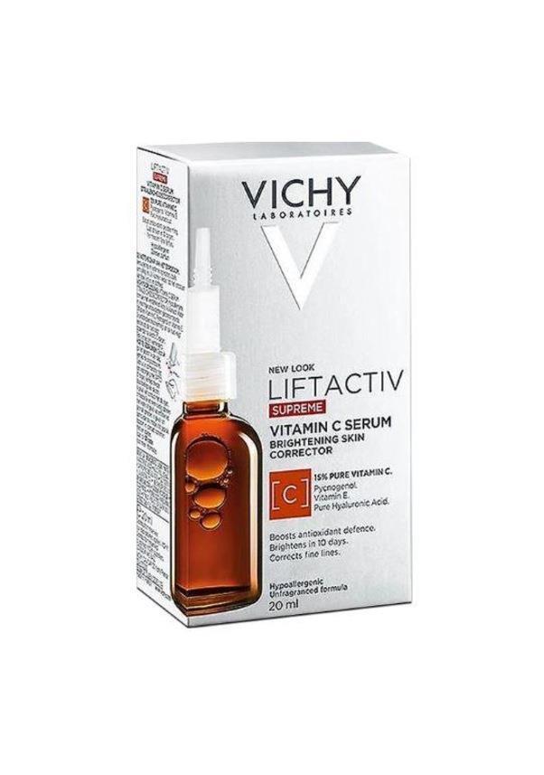 Vichy Liftactive Supreme Anti-Aging Serum with 15% Pure Vitamin C - Brightening & Antioxidant Skincare for Radiant Complexion