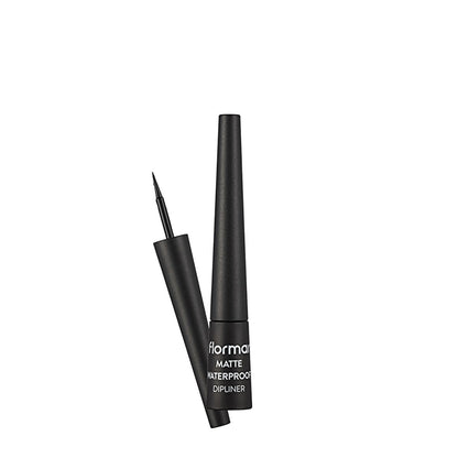 Flormar Matte Waterproof Liquid Eyeliner for Precise, Dramatic Eye Look - Black