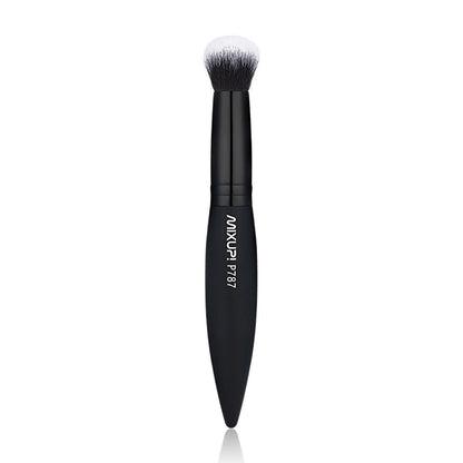 Mixup Professional Vegan Cruelty-Free Double-Fiber Oval Makeup Brush for Liquid & Powder Foundation - P787