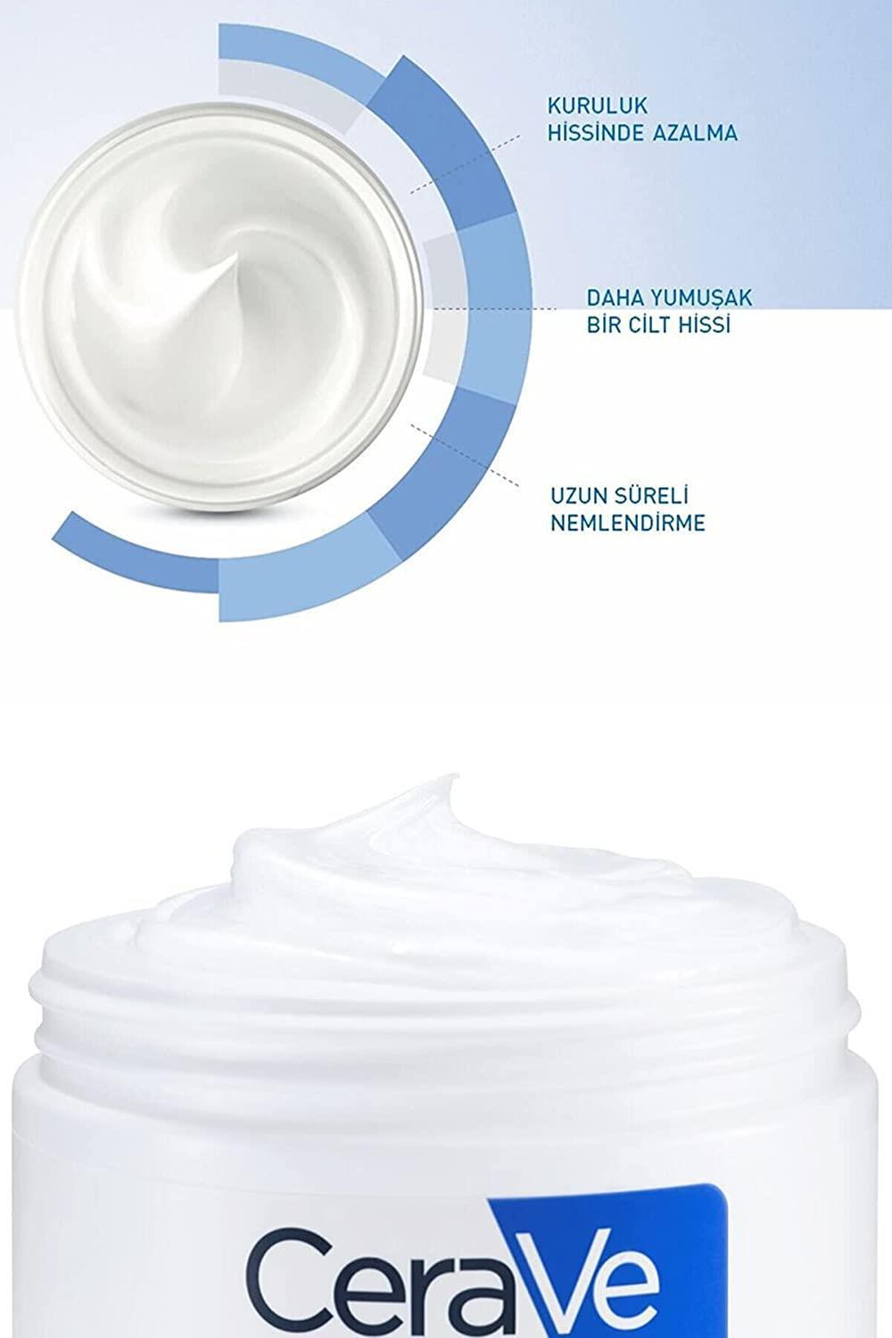 CeraVe Moisturizing Cream 340g - Hyaluronic Acid & Ceramide Rich, Fragrance-Free for Dry & Sensitive Skin