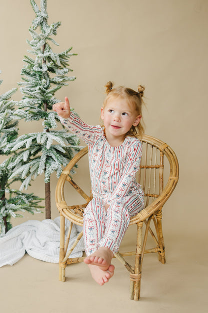 Candy Cane Lane Bamboo Christmas Pajamas - 2pc Set