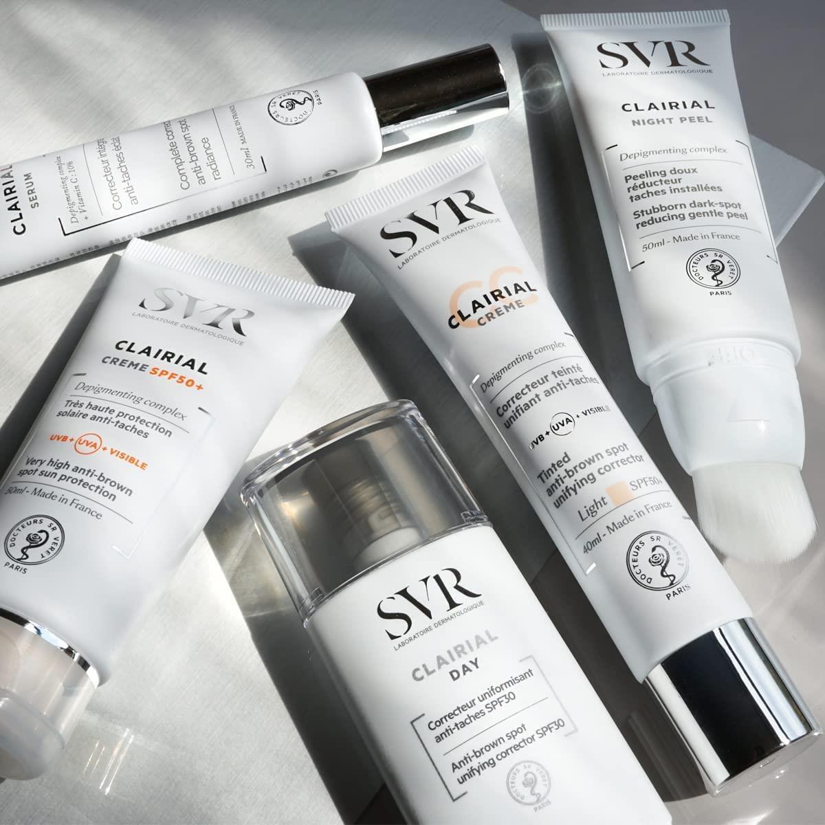 SVR Clairial Day Correcteur Uniformisant Anti-Taches SPF30 Anti-Spot Day Cream - Hypoallergenic Skincare for Uneven Skin Tone
