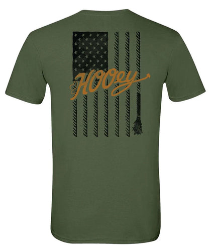 HOOey Rope Flag (Military Green) - Mens T-Shirt