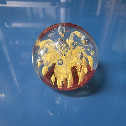 Vintage Art Glass Oval Paperweight