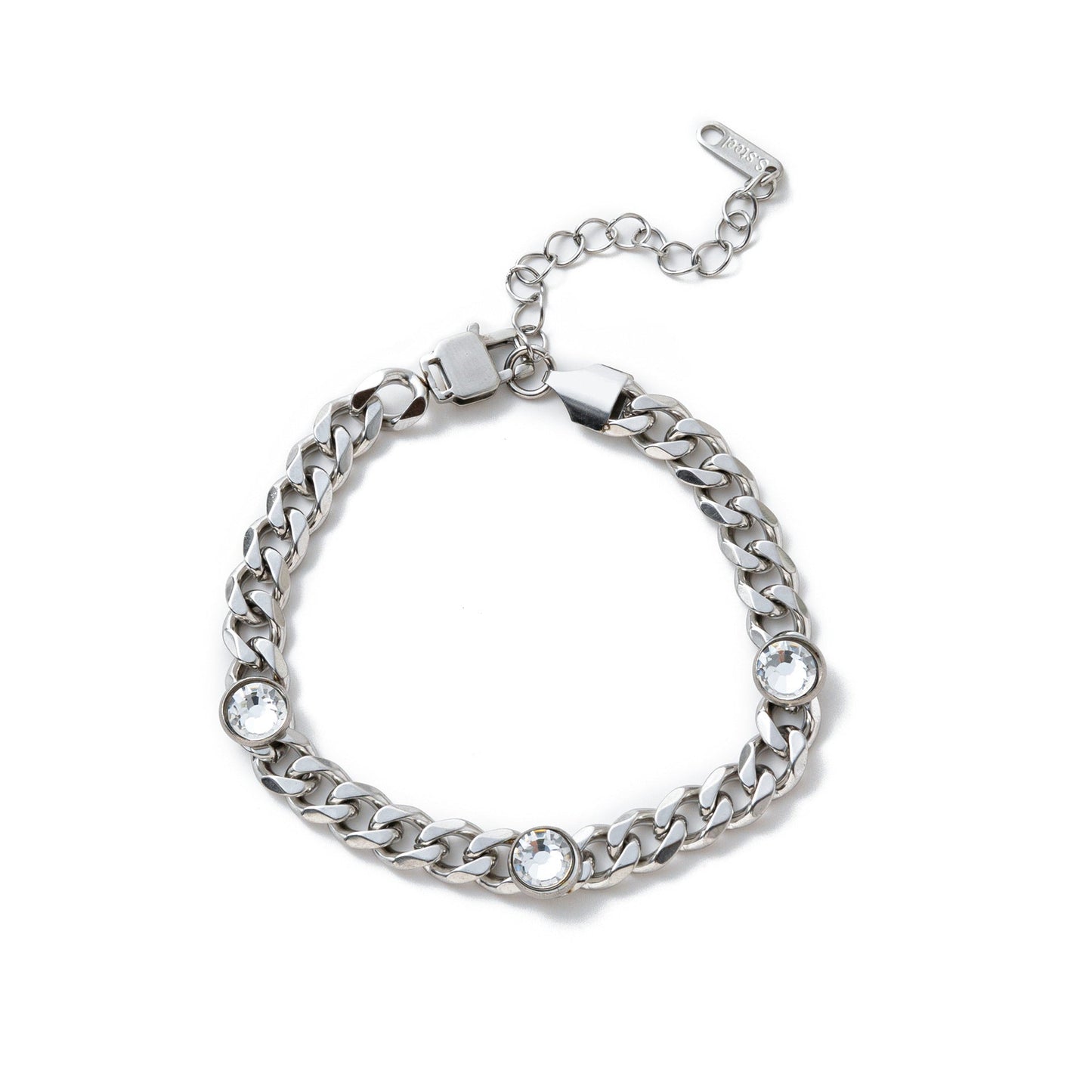 Electroplating Gold Hip-hop Titanium Steel Bracelet Necklace Color Protection