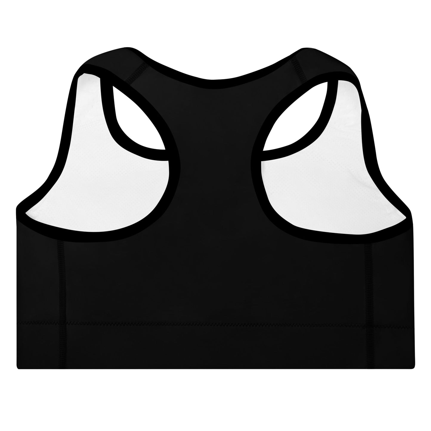 Aftrz Classics Padded Sports Bra - Black with White Logo