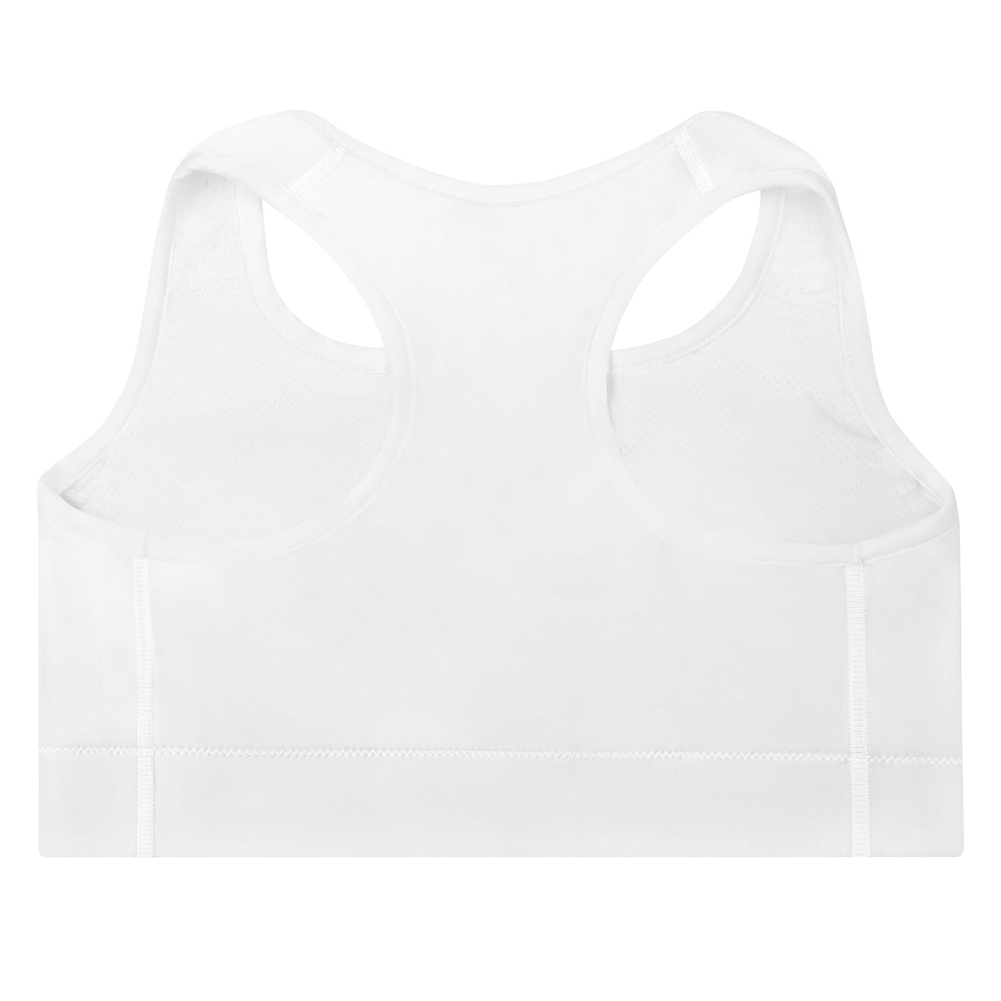 Aftrz Classics Padded Sports Bra - White with Red Logo