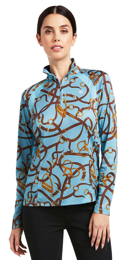 Ariat Womens Sunstopper 2.0 1/4 Zip Long Sleeve Baselayer