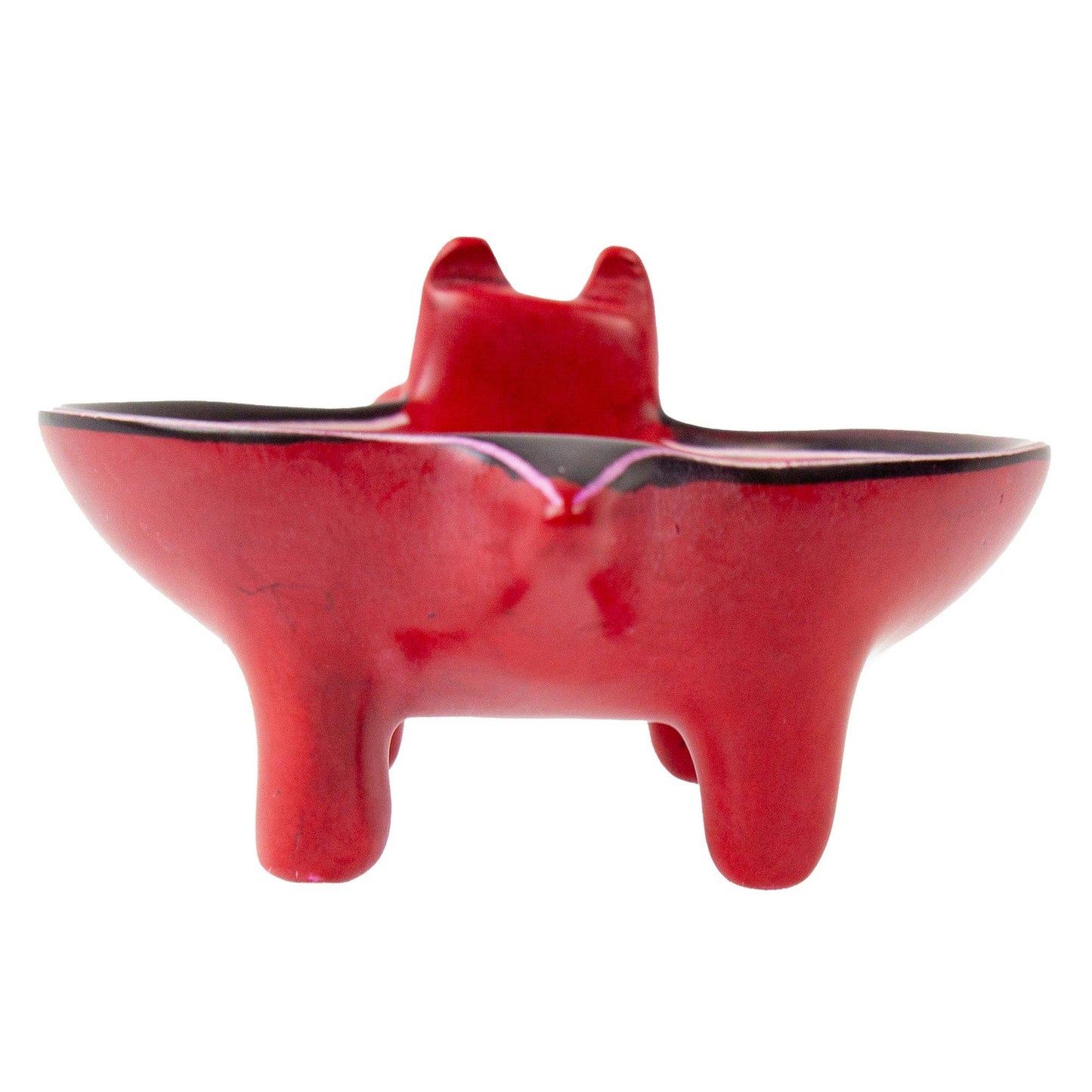 Green Soapstone Hippo Bowl