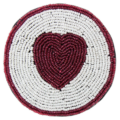 Card Suits Glass Beaded Coasters - Set of 4