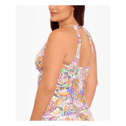 Lauren Ralph Lauren Tummy Control V Neck Tankini Top, Size 22W