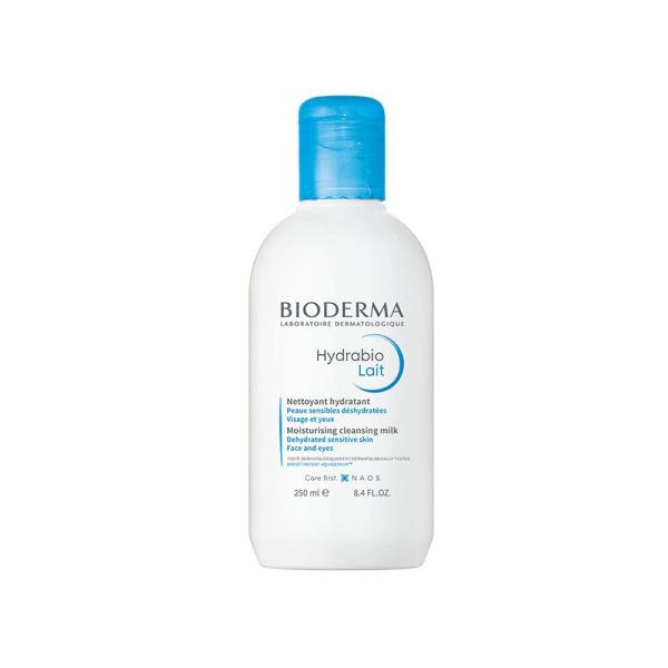 Bioderma Hydrabio Milky Cleanser - Gentle, No-Rinse Makeup Remover for Dry Skin, Hypoallergenic & Fragrance-Free, 8.45 fl oz