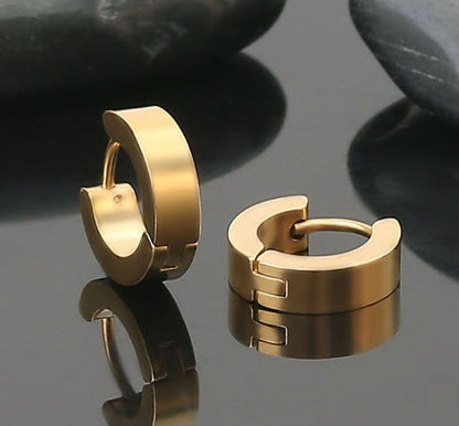 Simple Electroplated Stainless Steel Earrings