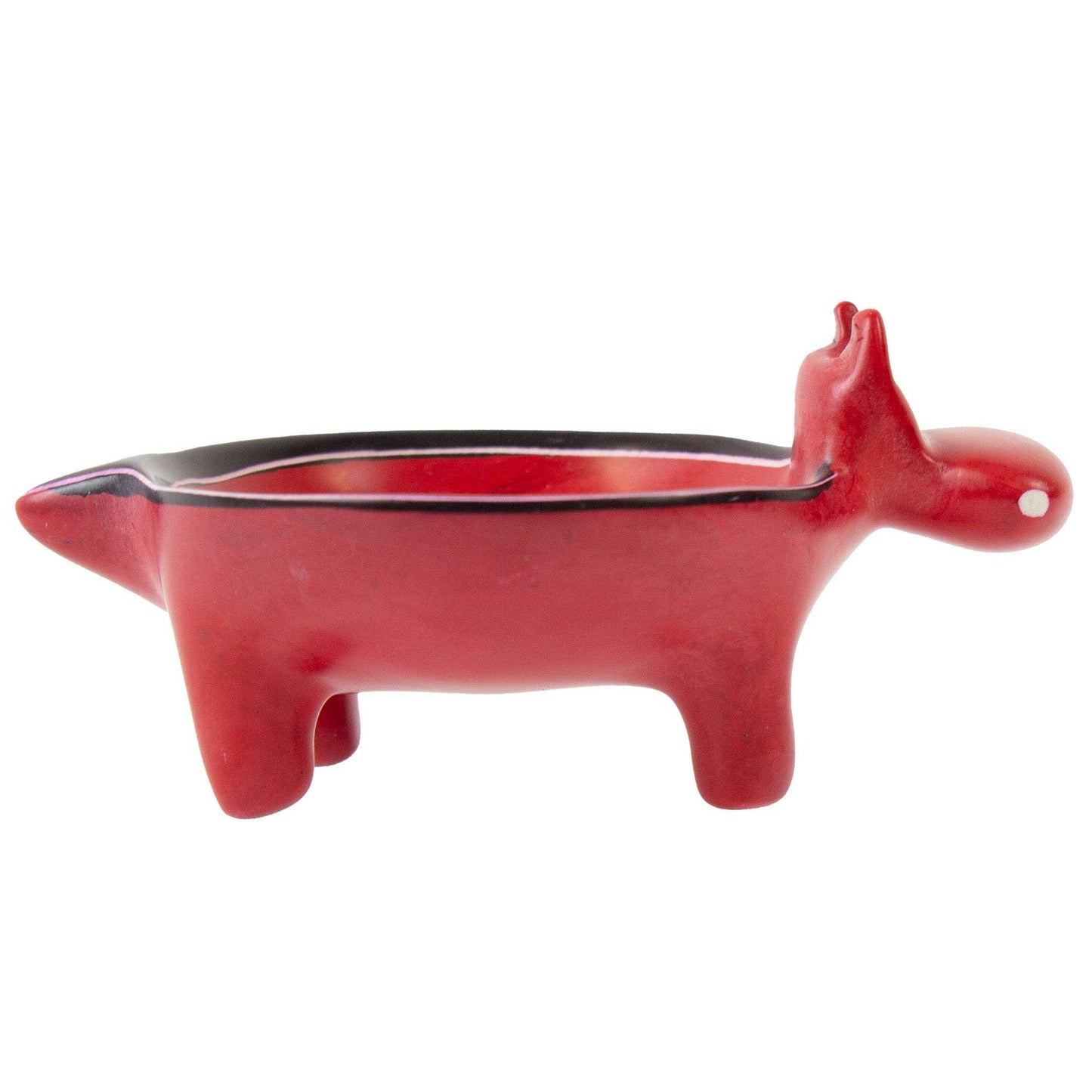 Green Soapstone Hippo Bowl