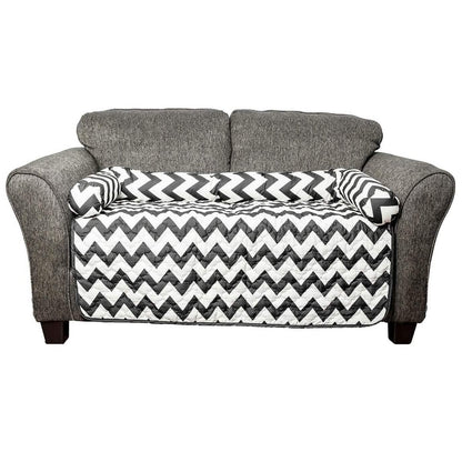 Chevron Reversible Quilted Pet Bed Chair Cover - Assorted Sizes