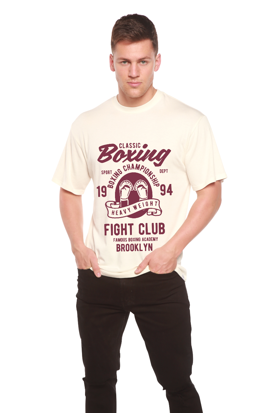 Classic Boxing Men's Bamboo Viscose/Organic Cotton Short Sleeve Graphic T-Shirt