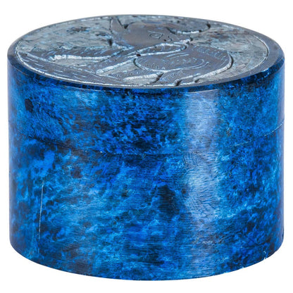 Elephant Round Soapstone Jewelry Box