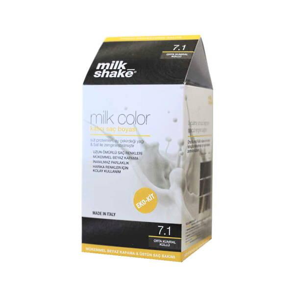 Milk Shake 7.1 Orta Kumral Küllü Hair Dye - Long Lasting, Nourishing At-Home Hair Coloring Kit