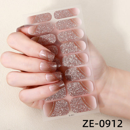 Gradient Onion Powder French Nail Applique Nail Stickers