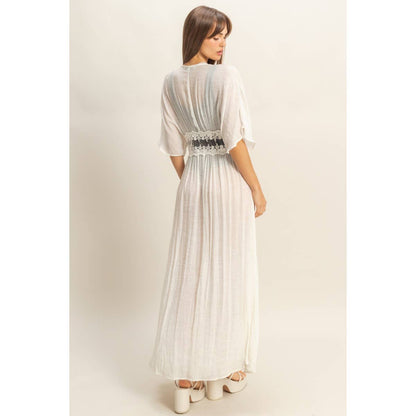 Boho Breeze Lace Long Duster