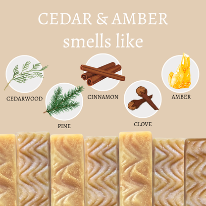 Cedar & Amber Vegan Handmade Bar Soap