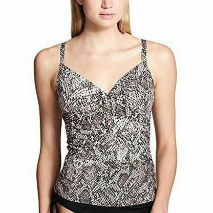 Calvin Klein Chameleon Crossover Tankini Top Women's Swimsuit Nectar,Size XS