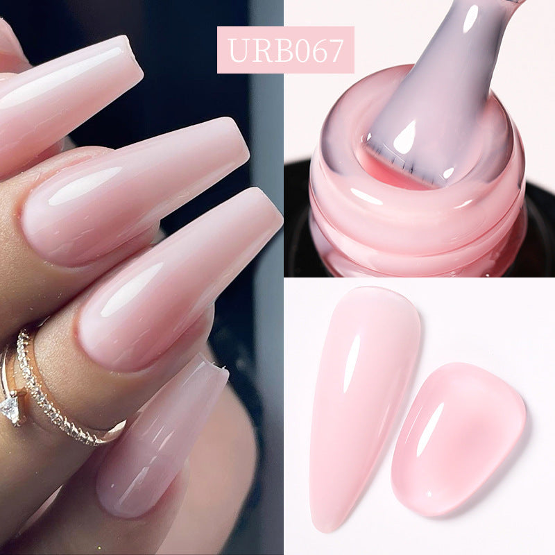 Reinforced Long-lasting No-file Base Coat With Shimmering Glitter Gel Polish