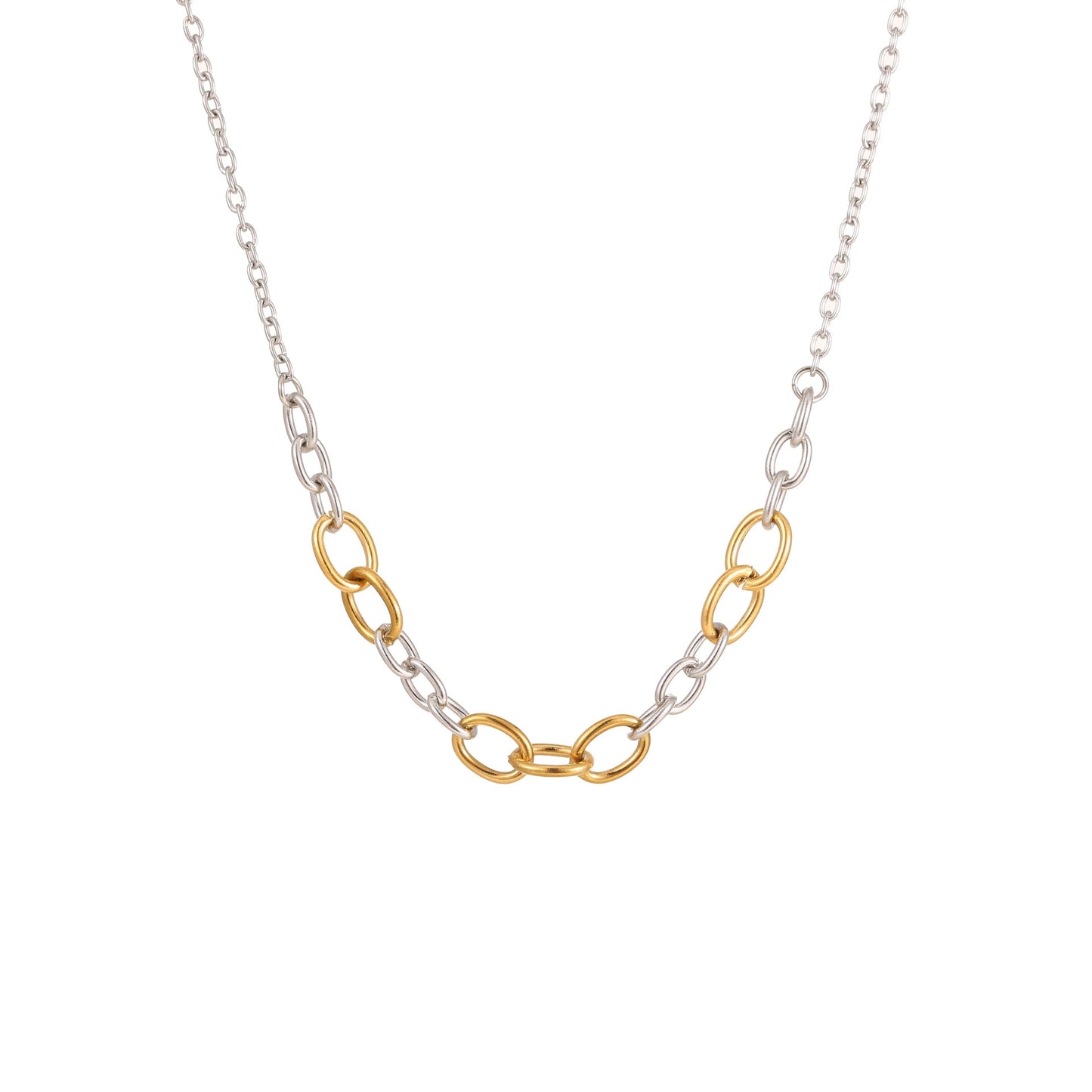 Autumn And Winter New Style Necklaces Gold And Silver Color Matching Earrings Jewelry