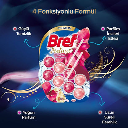 Bref Deluxe Magnolia Toilet Block 2-Pack - Hygienic Cleaning