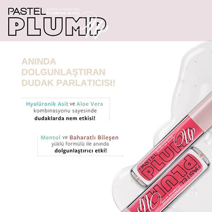 Pastel Profashion Plump Up Extra Hydrating Plumping Gloss 204 - Vegan Hydrating Lip Gloss for Dry Lips