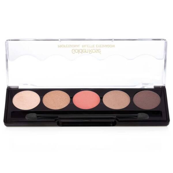 Golden Rose Professional Eyeshadow Palette 5-Color Nude Pink Shades