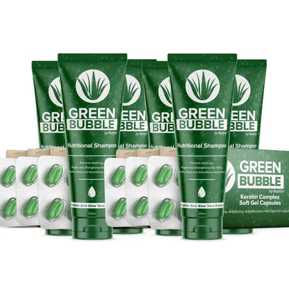 Green Bubble Hair Growth Set by Bubbly (Pack of 6)