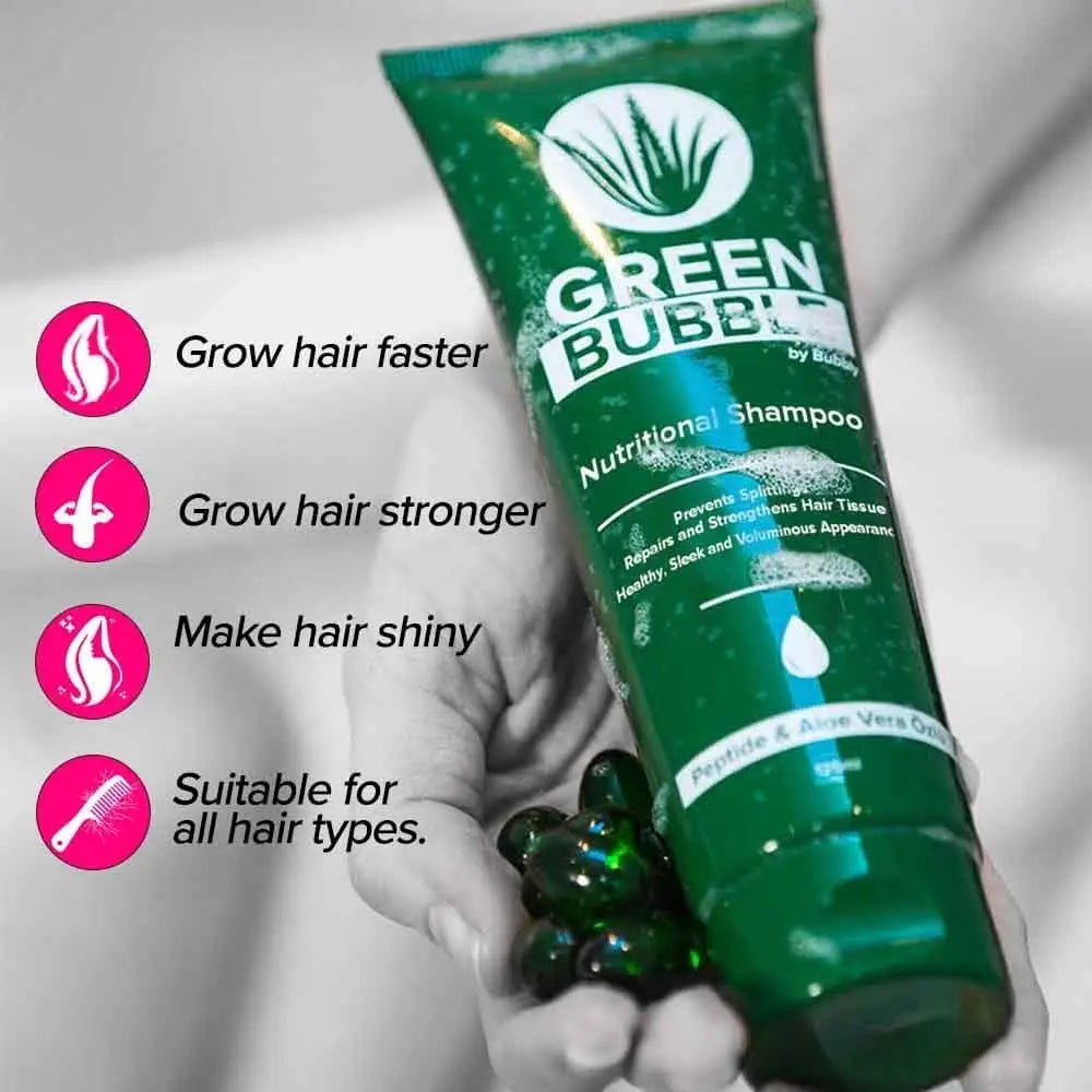 Green Bubble Hair Growth Set by Bubbly (Pack of 6)