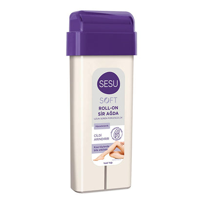 Sesu Soft Roll-On Sir Ağda 100 ml - Hypoallergenic Hair Removal Wax for Sensitive Skin