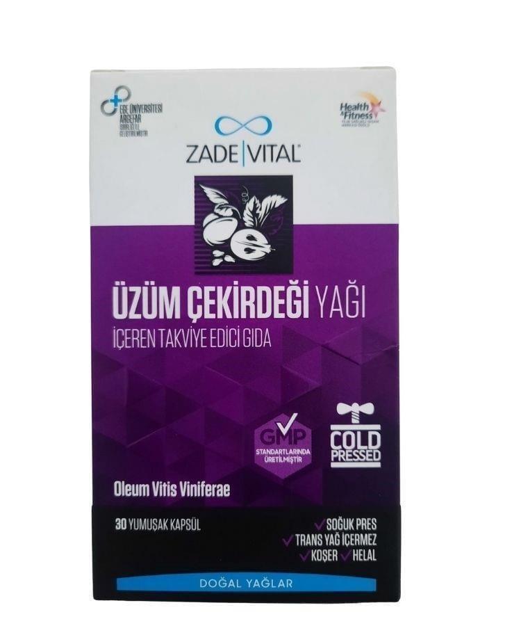 Zade Vital Grape Seed Extract Supplement - 30 Vegan Capsules, Gluten-Free Antioxidant Support