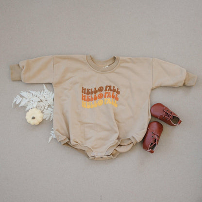 Hello Fall Sweatshirt Romper - more colors