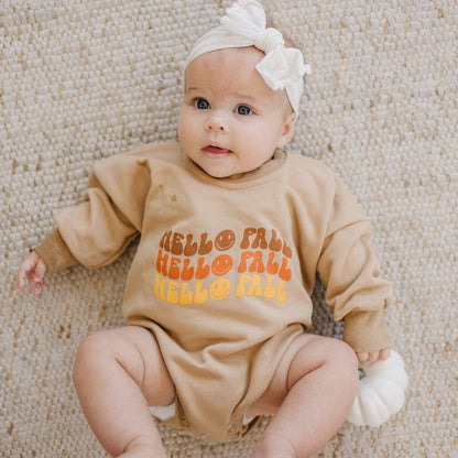 Hello Fall Sweatshirt Romper - more colors