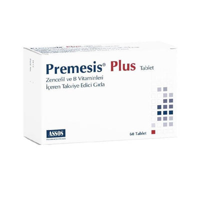 Premesis Plus Dietary Supplement - Ginger Extract, Folic Acid, Vitamin B Complex - 60 Tablets