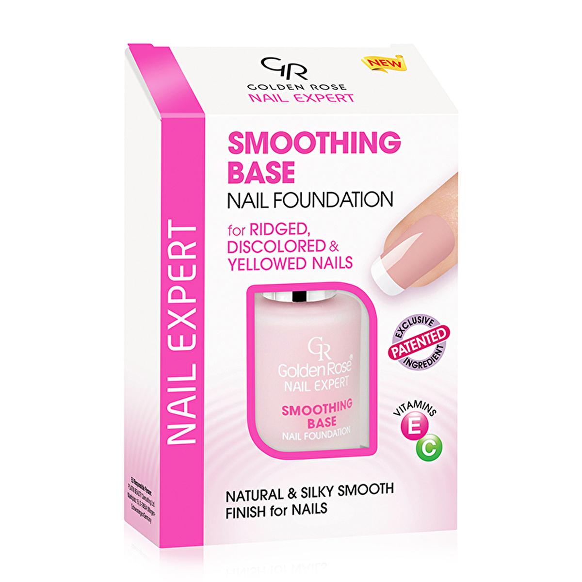 Golden Rose Nail Expert Smoothing Base Nail Foundation - Enhances Nail Appearance, Long-Lasting Polish, Nourishing Ingredients
