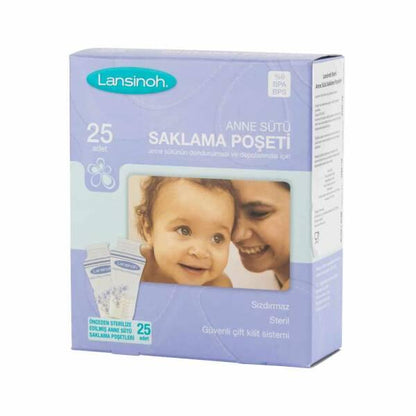 Lansinoh Breast Milk Storage Bags - BPA Free, Sterile & Leak-Proof (25 Count)